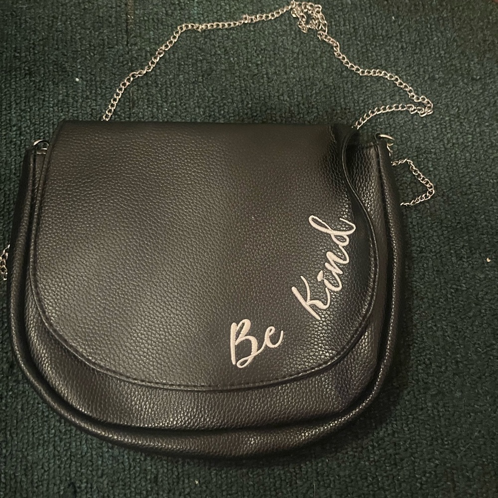 Be Kind Inspirational black cross body bag